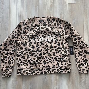 NWT Brunette the Label Blonde cheetah sweater
